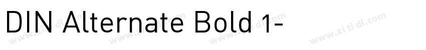 DIN Alternate Bold 1字体转换